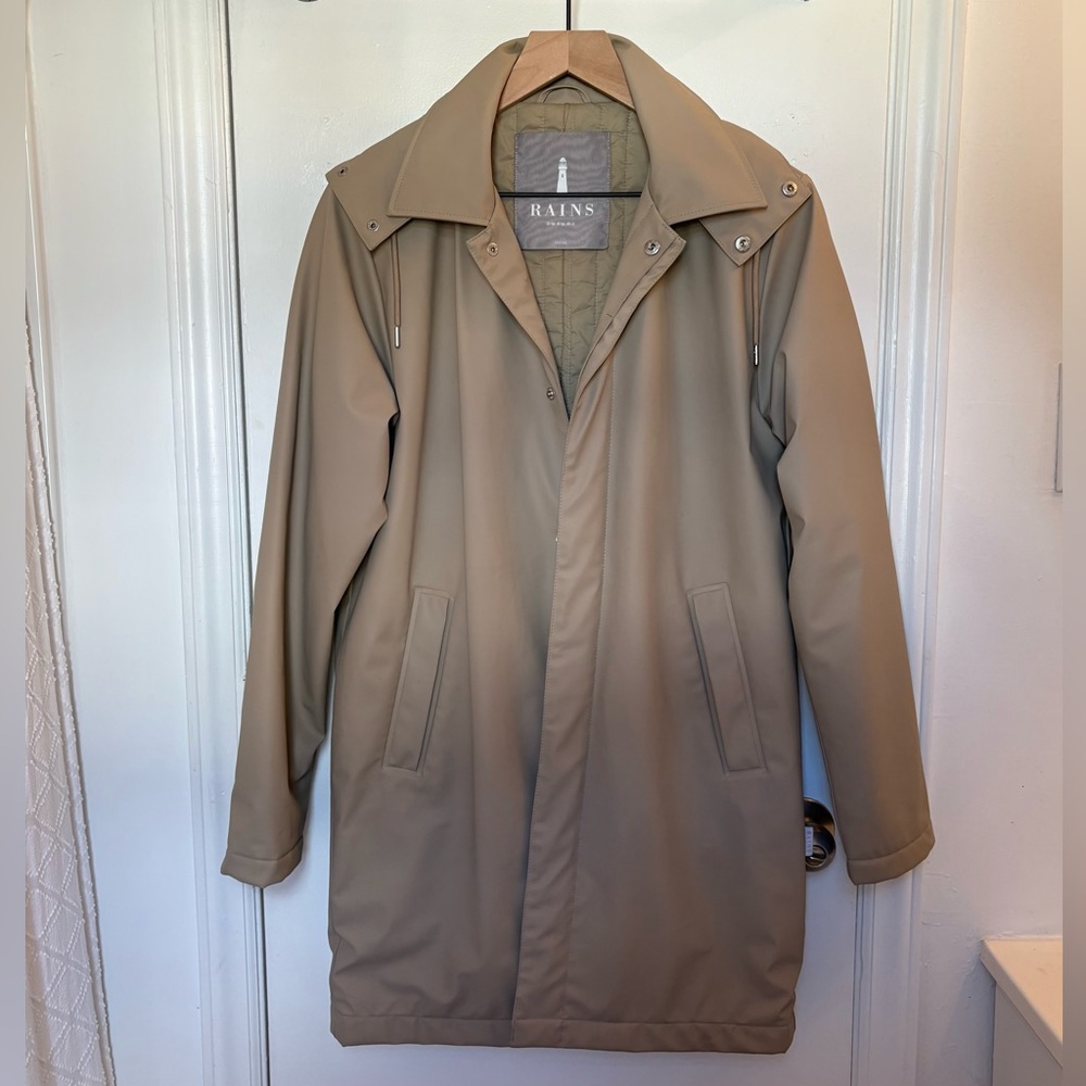 Rains Beige Rain Coat